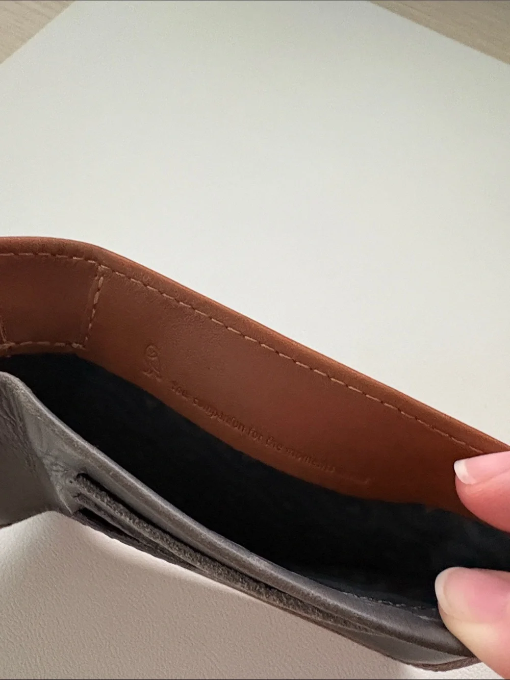 Bellroy Brown Leather Bi-Fold Wallet with Owl Logo